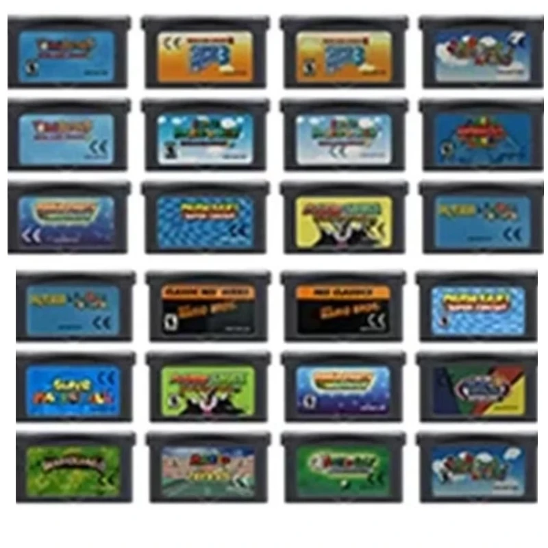32-Bit-Videospielkonsolen-Cartridge GBA-Spielkarte Super Mario Advance Mario Bros Kart Land 4 Luigi Saga Party TENNIS Ware Inc Image