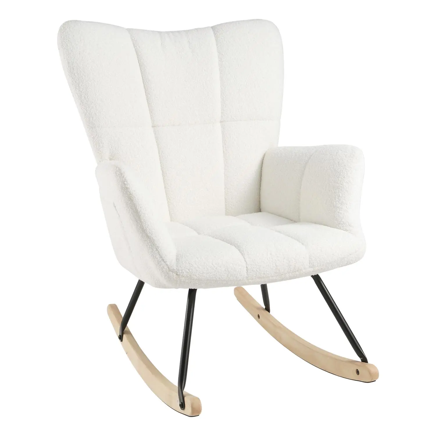 Moderner Schaukelstuhl mit hoher Rückenlehne, weiches Kinderzimmer, Lesen, Wohnzimmer, Schlafzimmer, klein, individuell Image