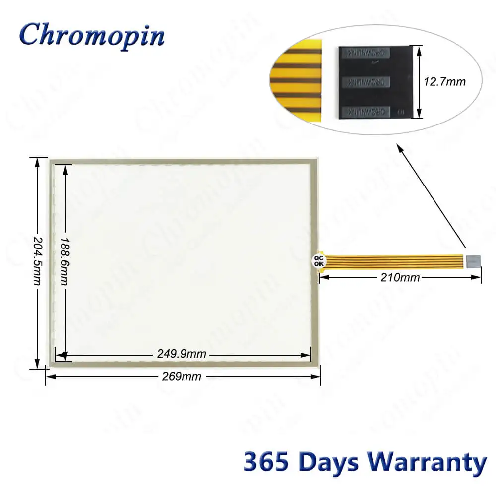 Touch Screen Panel Glas Digitizer für 6AV6 644-0AA01-2AX1 6AV6644-0AA01-2AX1 MP377 12" TOUCH mit Overlay Schutzfolie Image