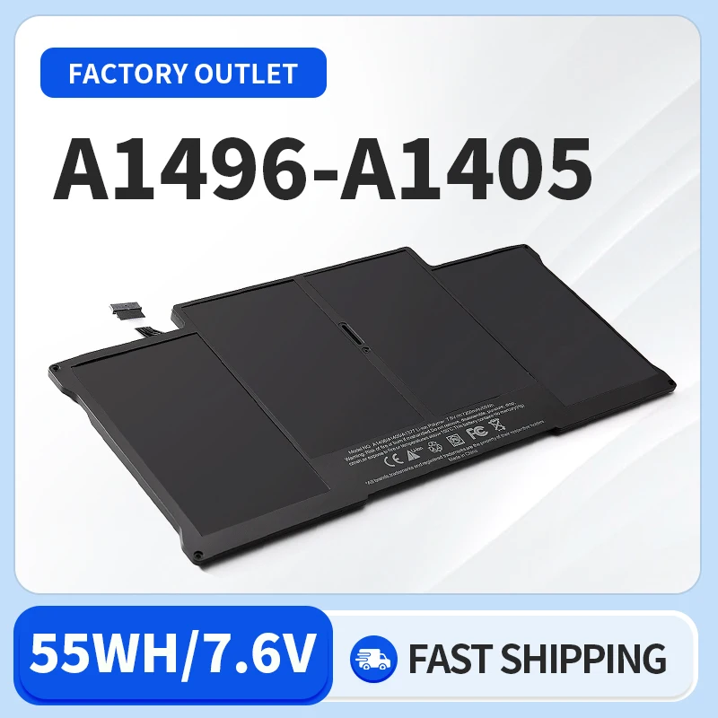 Somi Neuer Laptop-Akku A1496 für Apple MacBook Air 13 Zoll A1466 2012/2013/2014/2015/2017 MD760LL/A MD761CH/A 7,6 V 7150 mAh