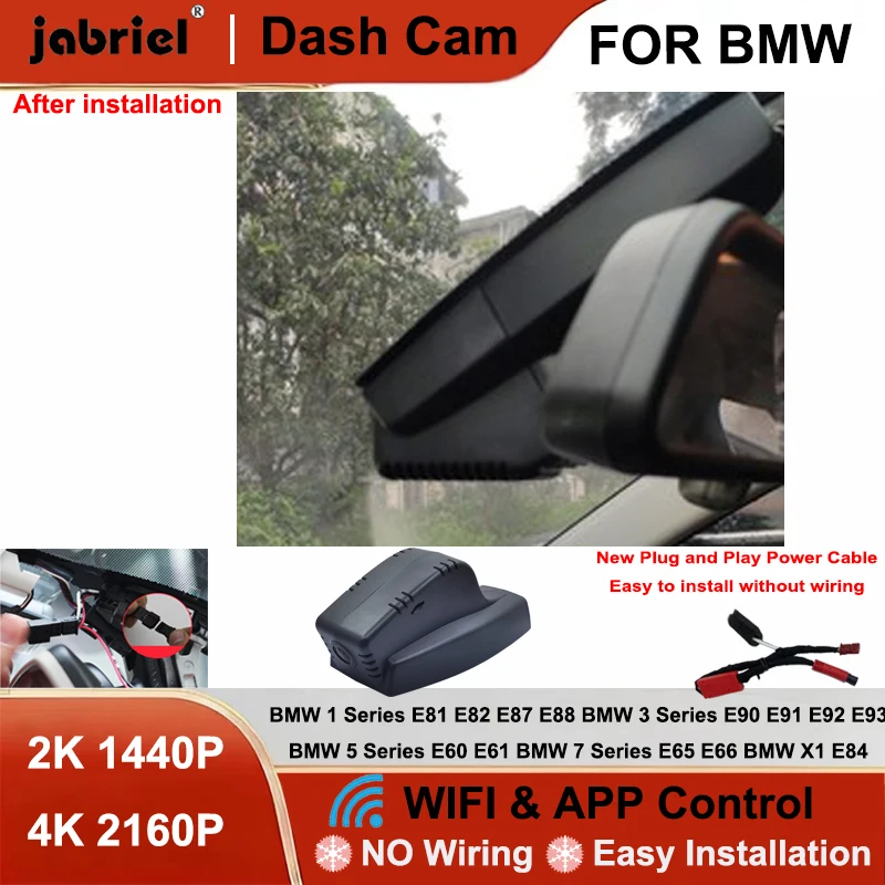 Neue 2K 4K 2160P Auto-DVR WLAN-Dashcam für BMW E90 E91 E92 E93 E81 E82 E87 E88 E60 E61 E65 E66 X1 E84 X3 E83 X5 E70 E53 DashCam Image