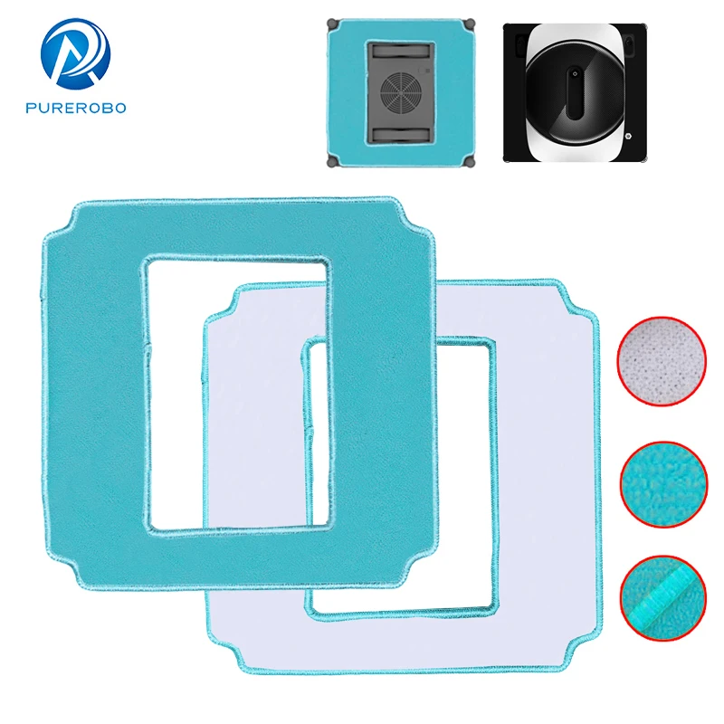 Purerobo Fensterputzroboter, Mopp, hochwertiges Tuch, quadratische Reinigungstücher, Zubehör, kompatibel mit den Modellen W-S3 W-S8S W-S3S Image