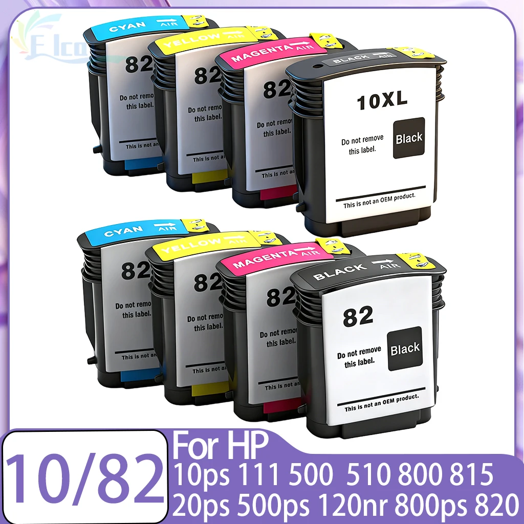 10 82 Tintenpatrone für HP 10 82 HP 10 HP 82, kompatibel für HP Designjet 500 510 800 815 10 Stück 20 Stück Drucker CH565A C4844A C4913A Image