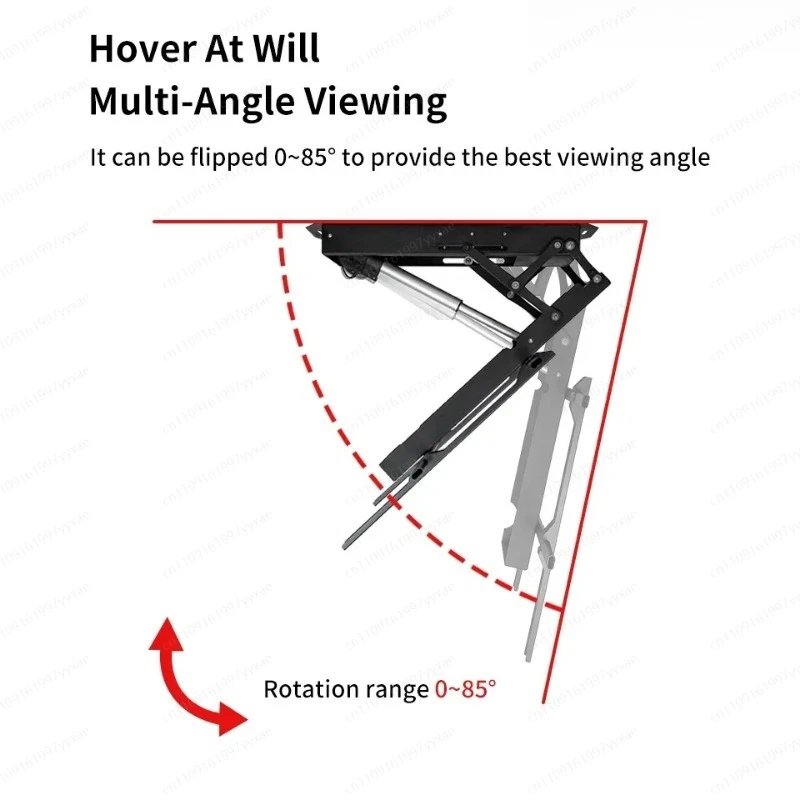 Ferngesteuerter elektrischer Decken-TV-Halter, Teleskop-Klappmechanismus für Schrägdächer Image