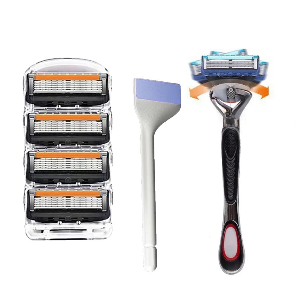 Super Fusion5 Rasierer mit Ersatzkartuschen Austauschbarer Rasierkopf für Fusion 5 mit Gleitstreifen 24 Einweg-Rasierklingen Image