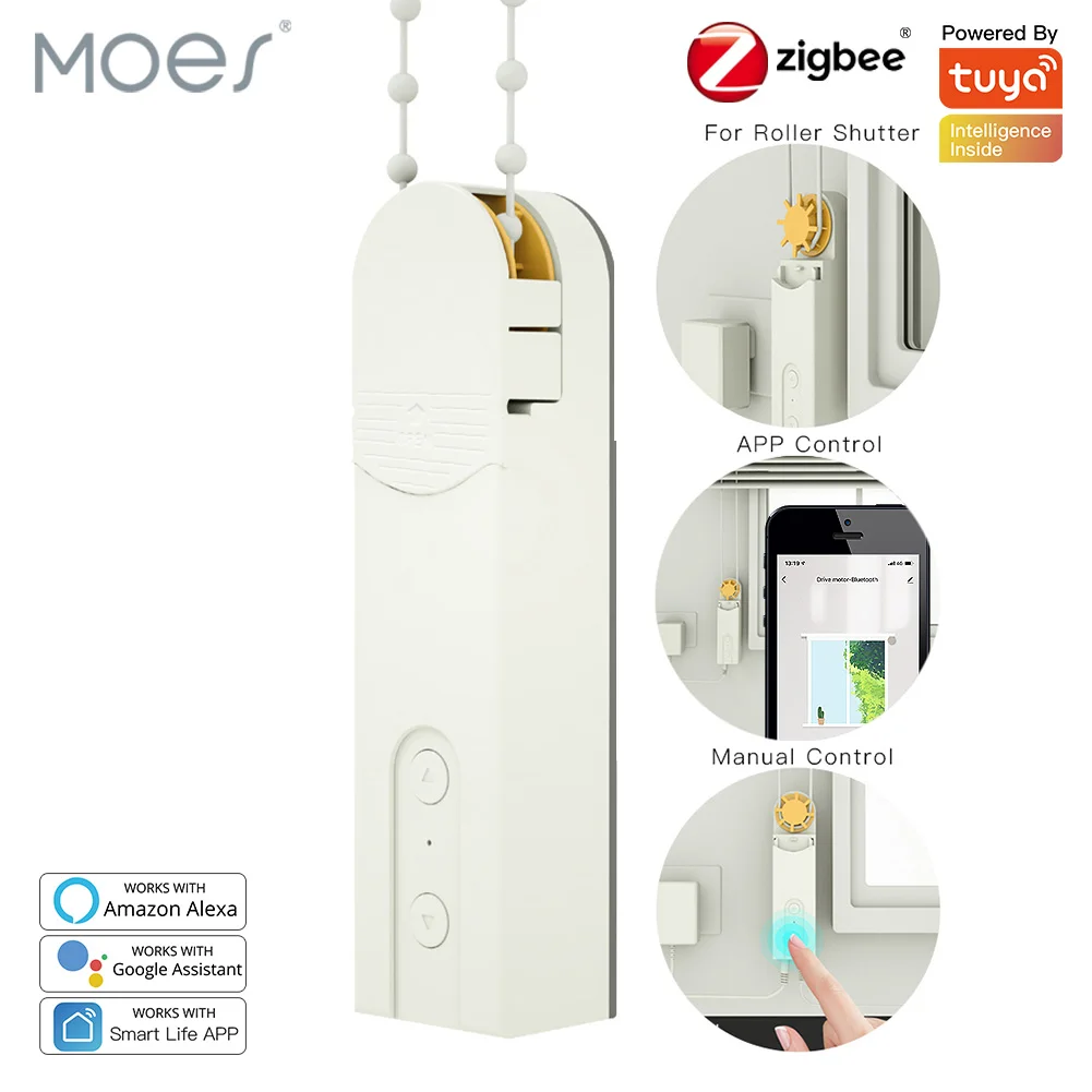 MOES Neue ZigBee Smart DIY Motorisierte Rollos/Sonnen Antriebsmotor Hub Tuya Smart Leben APP Alexa Google Hause sprachsteuerung