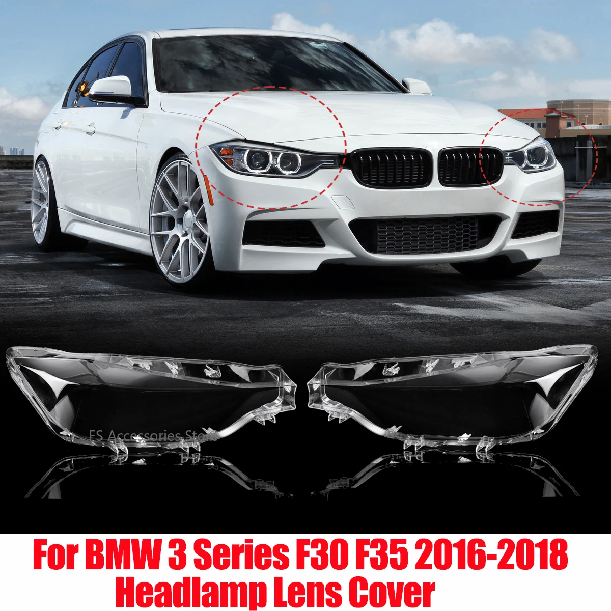 Auto Scheinwerfer Objektiv Glas Lampenschirm Led Scheinwerfer Paar Lampe Objektiv Abdeckung Für Bmw F30 F31 3 Serie 2016 2017 2018 19 Scheinwerfer Abdeckung