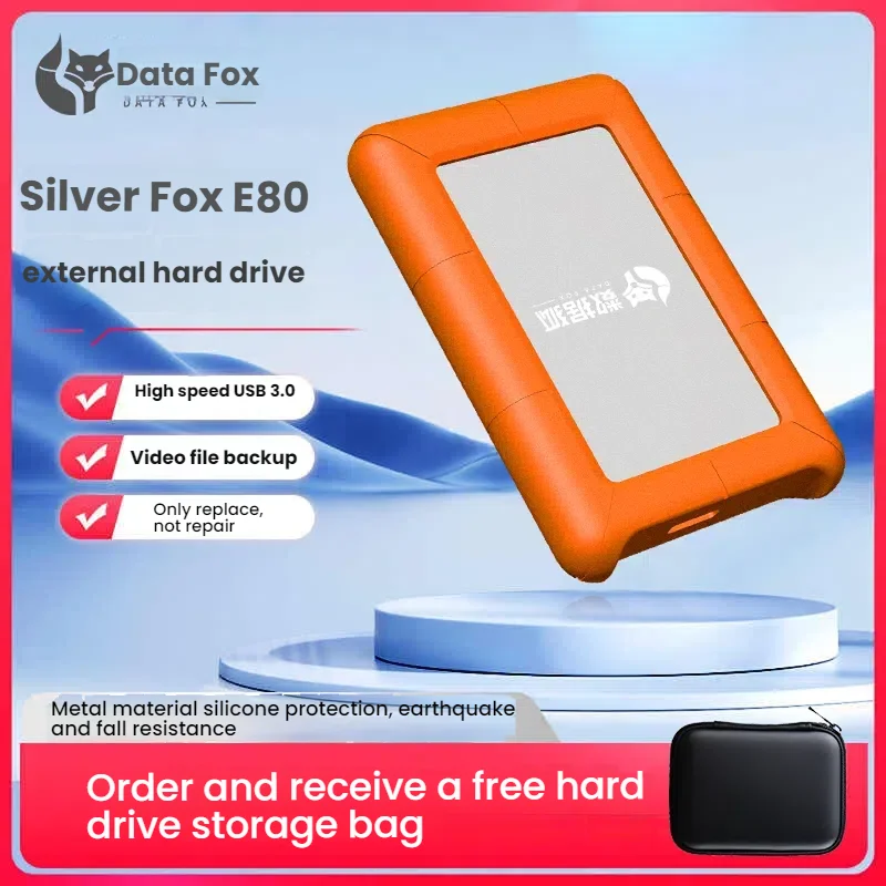 250 GB/500 GB/320 GB USB 3.0 externe Festplatte HDD Metallgehäuse mit Silikonhülle, stoßfester tragbarer Speicher für PC, Laptop, Mac Image