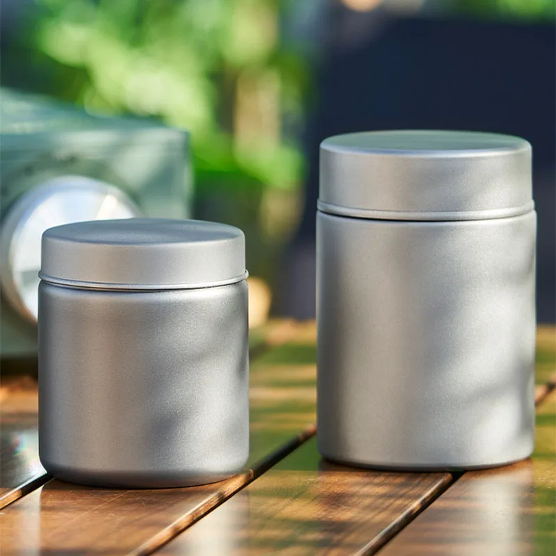 180/260 ml Teebox aus reinem Titan mit Silikonringversiegelung, antibakterielles und Anti-Schimmel-Glas für Kaffee, tragbare Reise-Snackdose Image