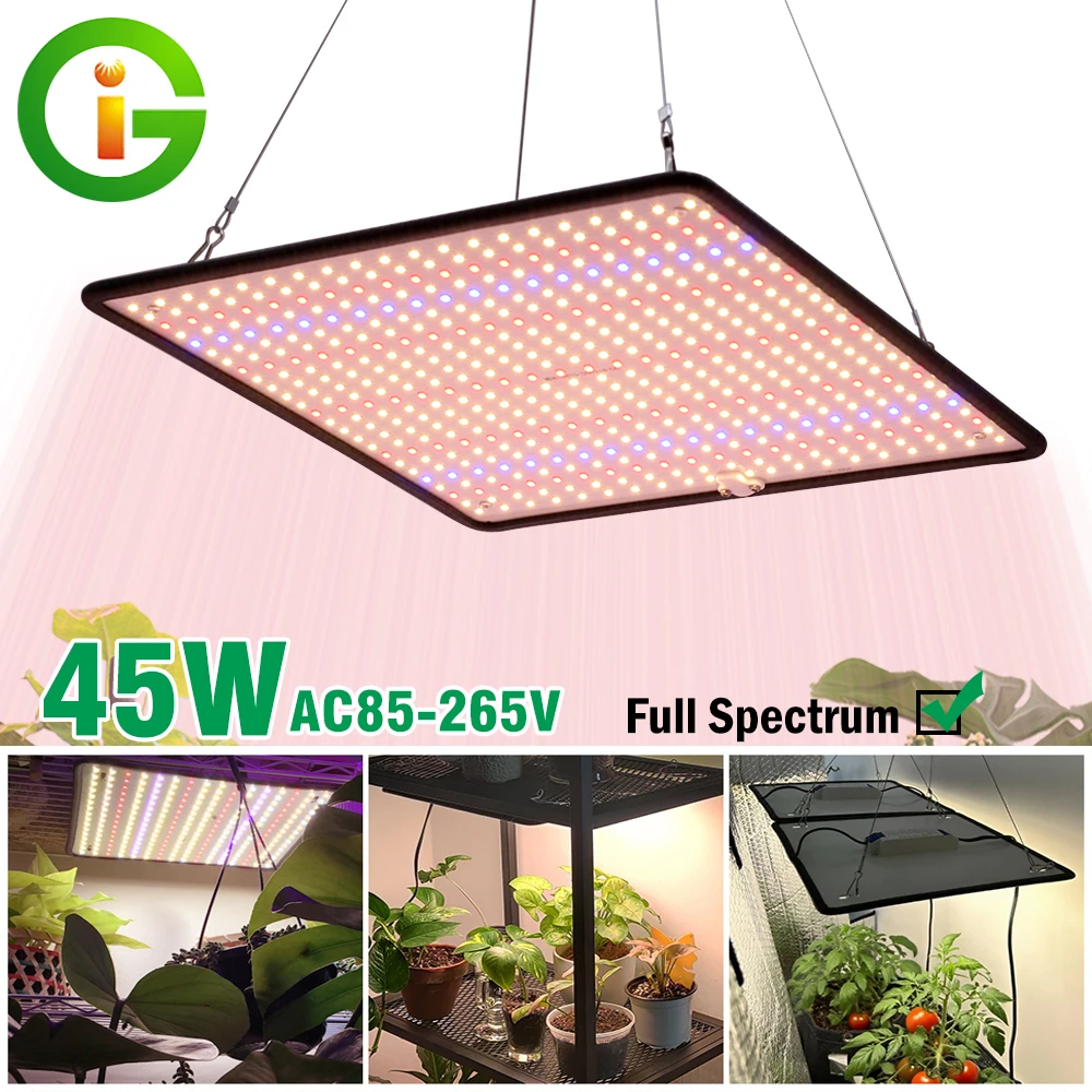 Neueste 45W Vollspektrum LED-Aluminium-Wachstumslampe, Dimmbare Pflanzenlampe für Gewächshaus, Pflanzenbeleuchtung, Topseller