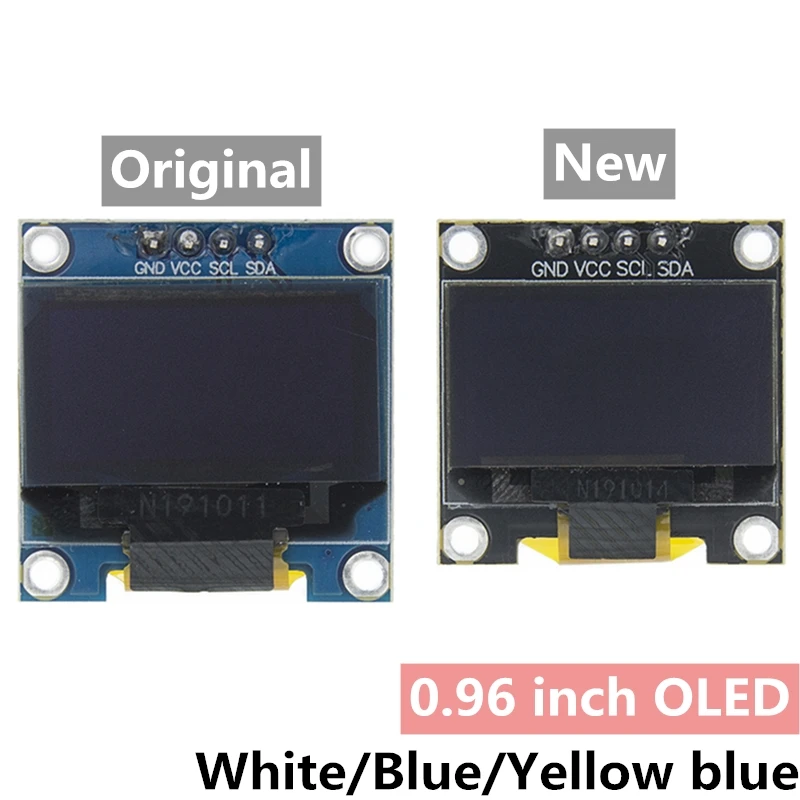 0,96 Zoll IIC Serielles 4-poliges weißes/blaues/gelbes blaues/gelbes OLED-Anzeigemodul 128 x 64 12864 LCD-Bildschirmplatine für Arduino Oled Image