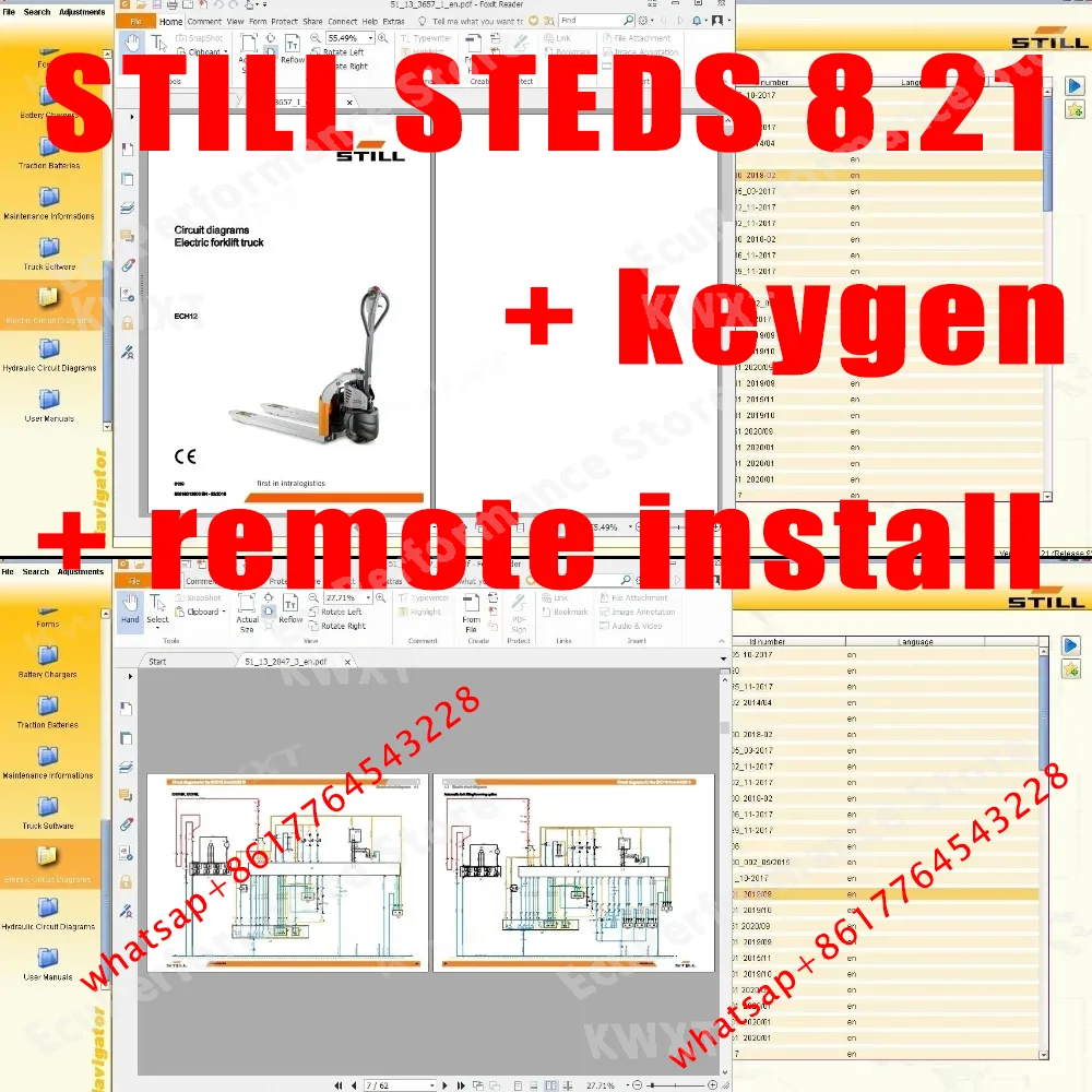 Still Steds Navigator-Gabelstapler D8.21 R2 [09.2021] Vollständige Anleitungsdienst Reparatur- und Teilehandbücher EPC-Diagnosesoftware Image