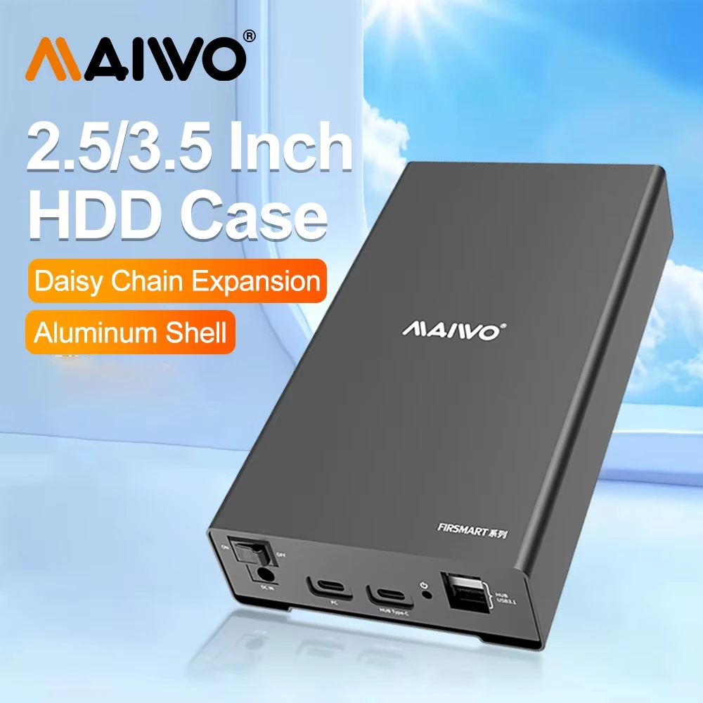 MAIWO Mobile Festplatte Box 2,5/3,5 Zoll Sata Serial Port USB 3,1 Lesebox Desktop Notebook Mechanische Solid State Drive Image