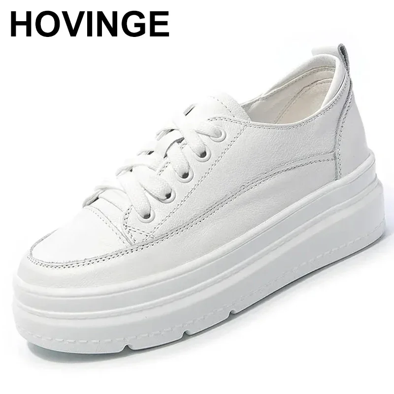 2025 frauen Chunky Turnschuhe Aus Echtem Leder Casual Frauen Schuhe High Heels Plattform Turnschuhe für Frau Frühling Herbst Schuhe