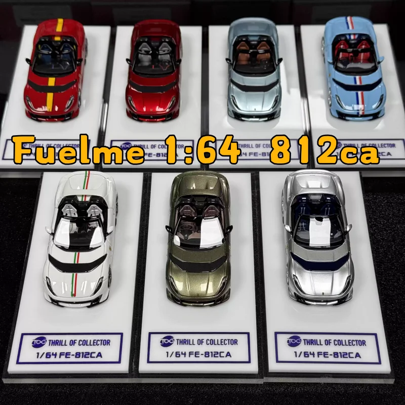 Fuelme 1:64 812ca Neues Produkt Competizione Aperta Zwei Autos, Simulationsautomodell aus Kunstharz, Ornamente für Erwachsene, Jungenspielzeug, Kindergeschenke Image