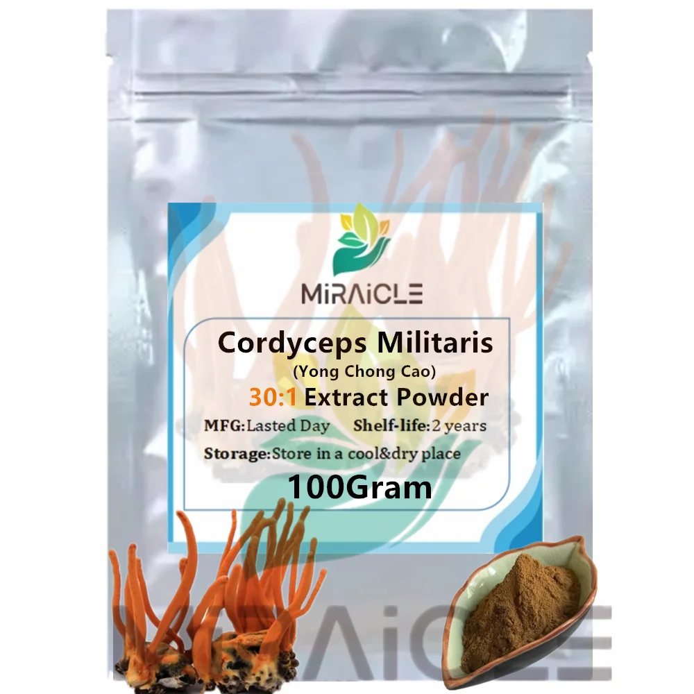 Maßgeschneiderte Aluminiumfolienbeutel für Cordyceps Militaris-Extraktpulver 30:1,4-lagige Beutelverpackung Image