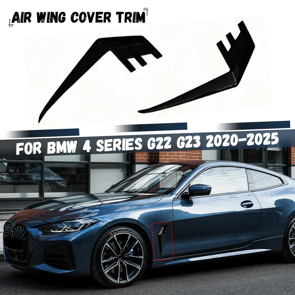 Auto Fender Side Air Vent Abdeckung Trim Für BMW 4er G22 G23 2020 2021 2022 2023 2024 2025 Air Vent Dekorative Aufkleber Image