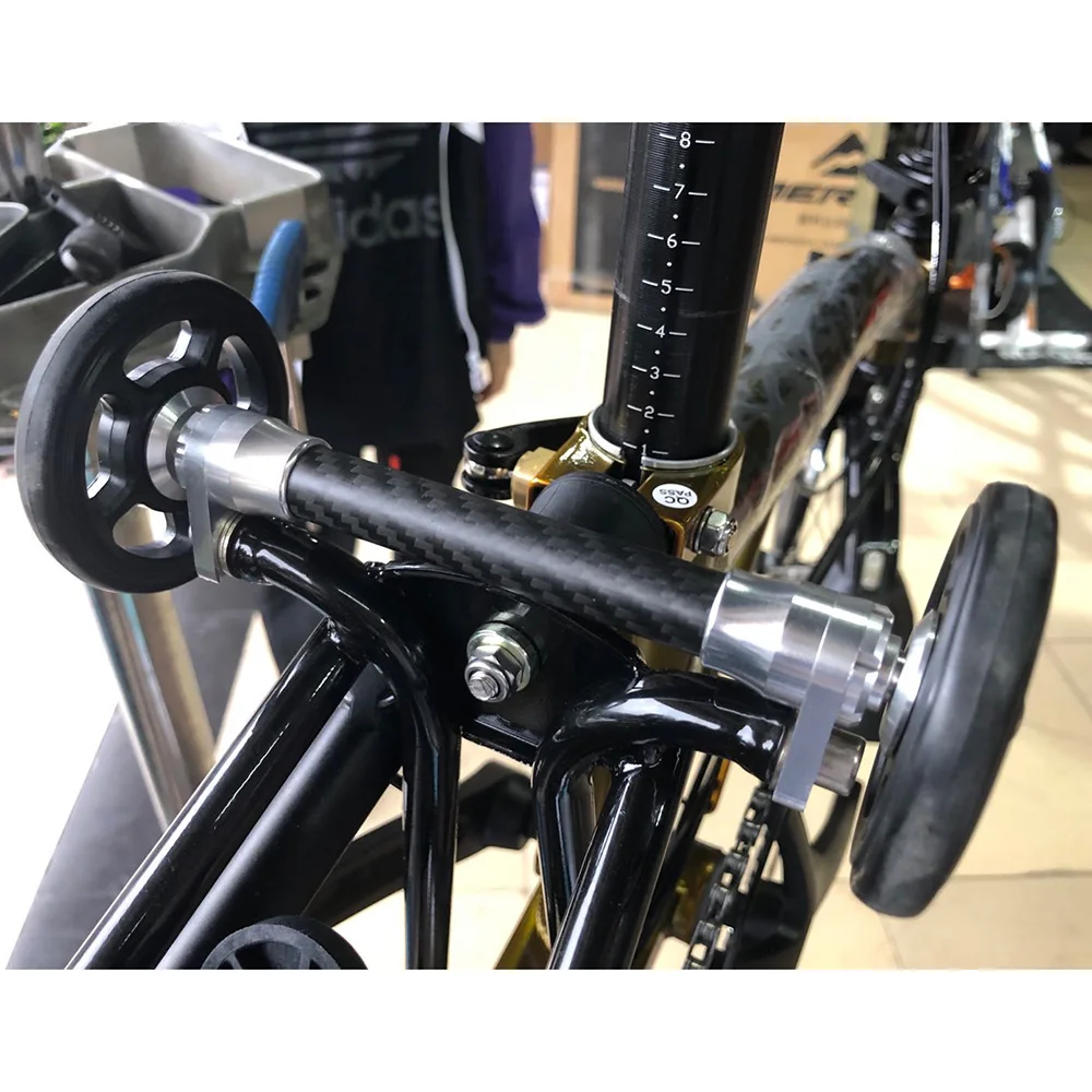 Fahrrad-Carbon-Verlängerungsblock Neu für G Line P Line TLine C Line Brompton 3 SIXTY Pike Gepäckträger Easyheel Teleskopstange Gewicht 58g Image