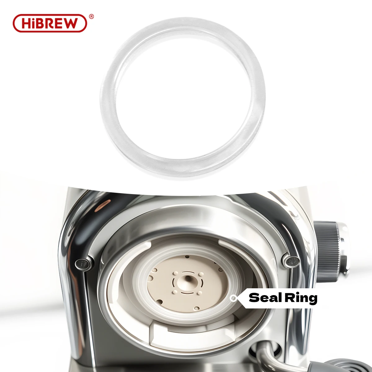 HiBREW 2 Stück Silikon-Brühkopfdichtung O-Ring Dichtungsringe Professionelles Ersatzteil für HiBREW Kaffeemaschine H10A H10B H13 H7A H10 PLUS Image