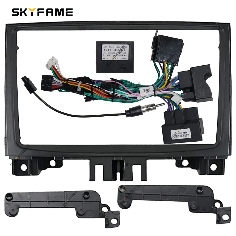 SKYFAME Für Benz Sprinter Volkswagen Crafter Auto Rahmen Fascia Adapter Canbus Box Decoder Android Radio Dash Fitting Panel Kit Image