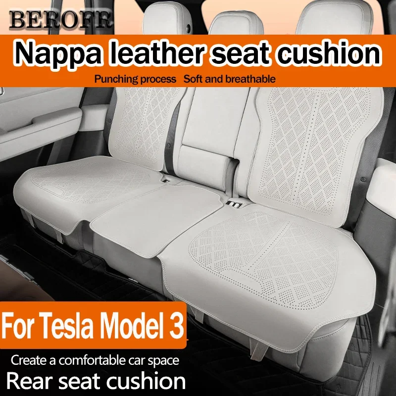 Für Tesla Model 3, Auto-Innenzubehör, Sitzkissen, atmungsaktiv, belüftet, für alle Jahreszeiten, wasserdicht, verschleißfest, Zubehör Image