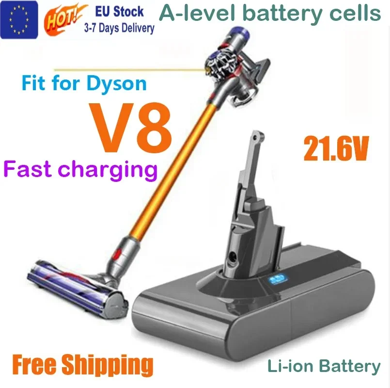Für Dyson V8 21,6 V 12800 mAh Ersatzakku Dyson Absolute Cord-Free Vacuum Handstaubsauger V8 Fluffy Battery Image