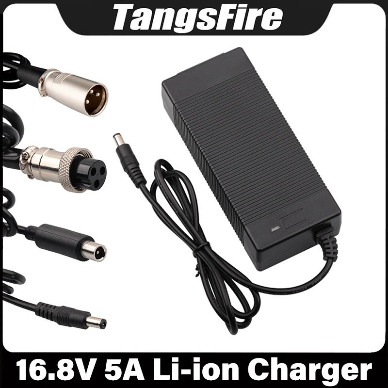 16,8 V 5a Li-Ionen-Ladegerät 4er Serie für 14,4 V 14,8 V Lithium-Akku-Ladegerät DC/GX16/XLR/RCA/GX12 Hochwertiger Stecker Image