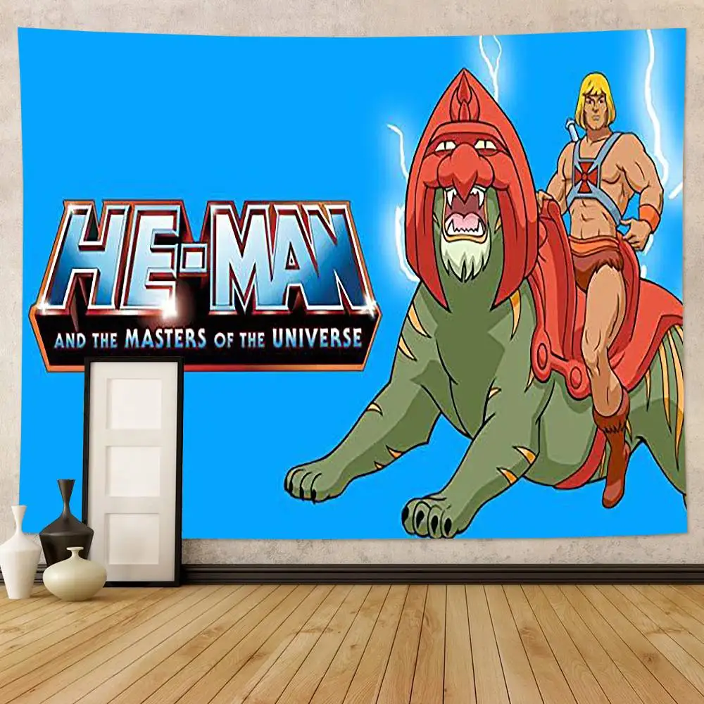 He-Man And The Masters Of The Universe Anime Wandteppich Dekoration Schlafzimmer Schlafsaal Hintergrund Stoff Urlaub Home Party