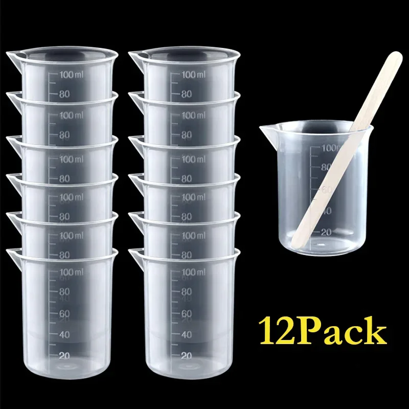 50/100/150ML Mischen Tasse Kunststoff Flüssigkeit Container Becher Chemische Labor Tasse Messbecher Backen Werkzeuge küche Gadgets