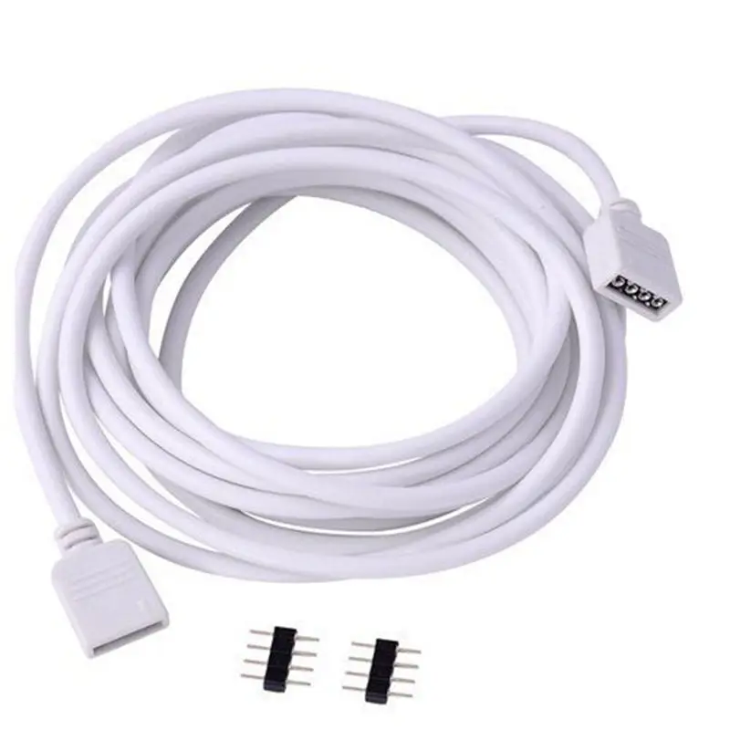 1 M 2 M 5 M 4 pin 5pin 6pin Led Stecker Verlängerung Kabel Kabel Draht Mit Nadel für RGB RGBW RGBCCT LED Streifen licht Image