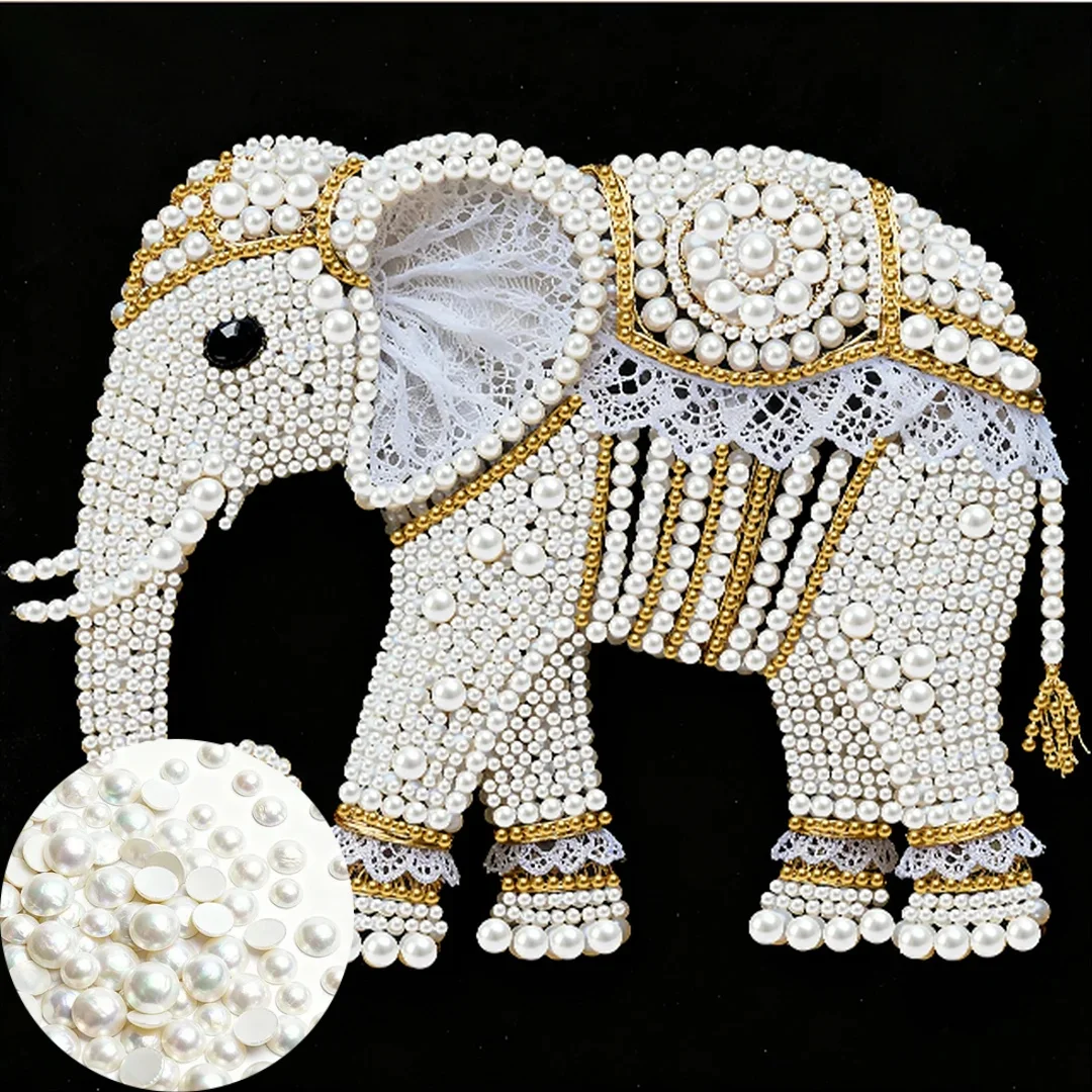 1 Set, Neues Perlen-Malset, Elefant, Muster, Diamant-Malset, 5D DIY Perlenform Diamant Teil-Diamant-Malset Image