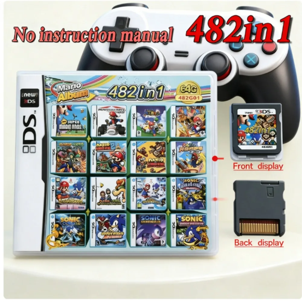 482-in-1 Kompilation DS NDS 3DS 3DS NDSL Spielkassette Videospiel-Handheld-Player Spielkarte (R4-Karte) 472-in-1/486-in-1/502-in-1... Image