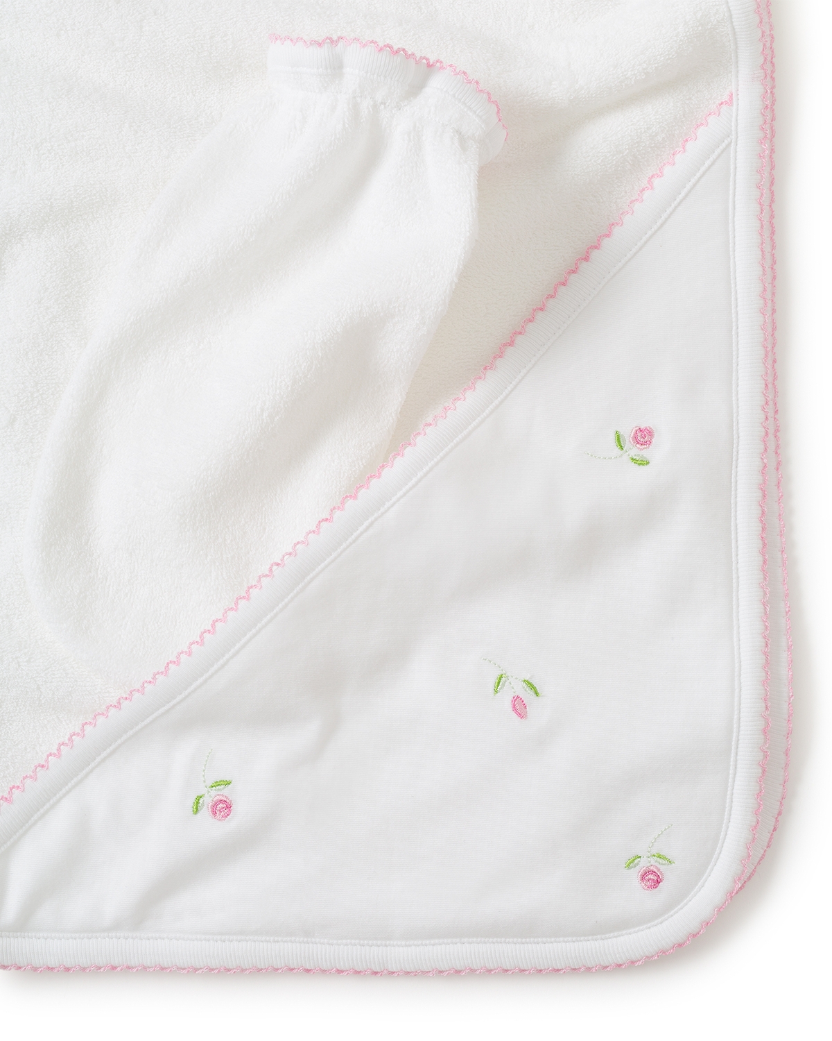 Kissy Kissy Girls' Garden Towel With Mitt - Garden Roses