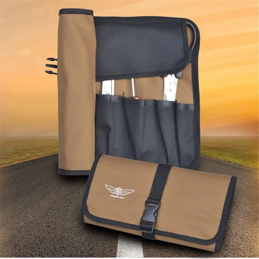 Sac de rangement portable en tissu Oxford pour outils, clé à molette pliable, marteau, outils de camping, sac de rangement pour outils, trousse à outils