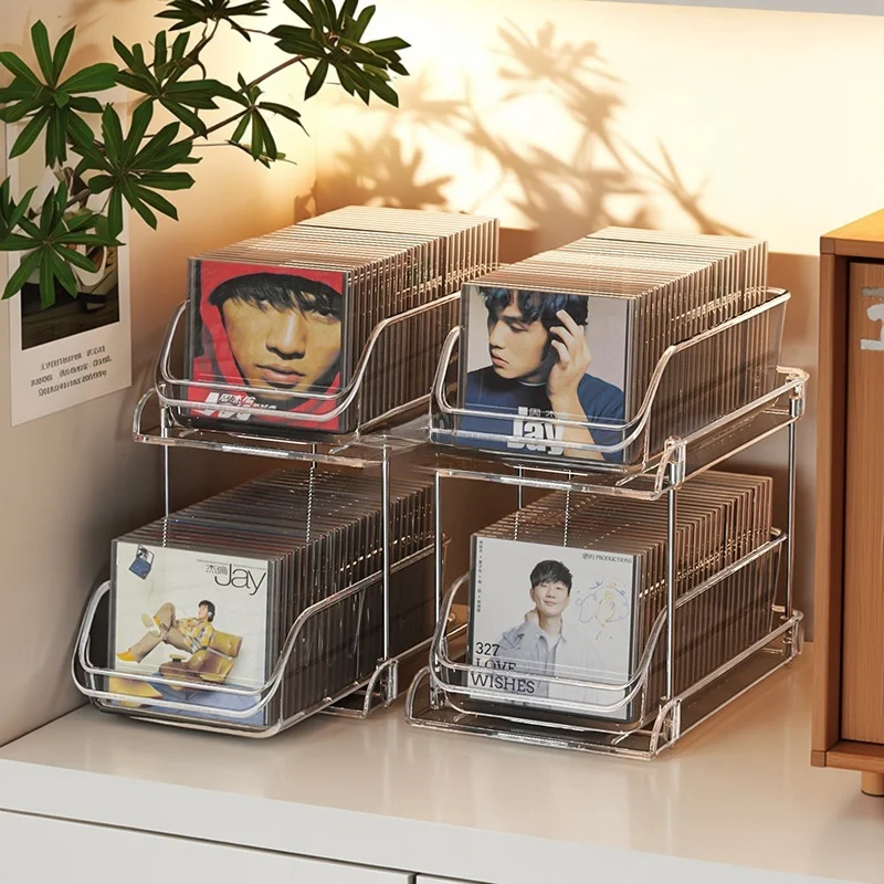 Black Vinyl Record Storage Box Disc Tape Rack Album Display Shelf Home Organization Tool Personal Care Product Category