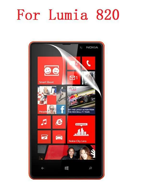 High Clear Screen Protector For Nokia Lumia 820 Transparent Protective Film Guard High Quality +Cleaning Cloth