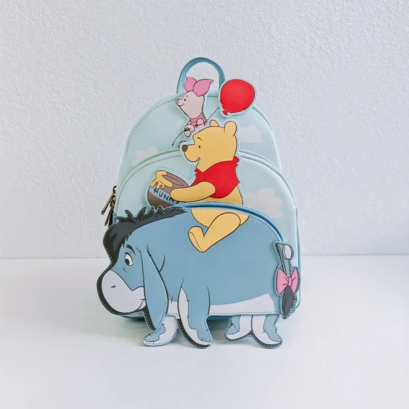 Sac à dos Disney Winnie l'ourson en matériau PU, sac d'école léger et Durable pour enfants, sac d'école à la mode pour usage quotidien, cadeau pour fille, nouvelle collection