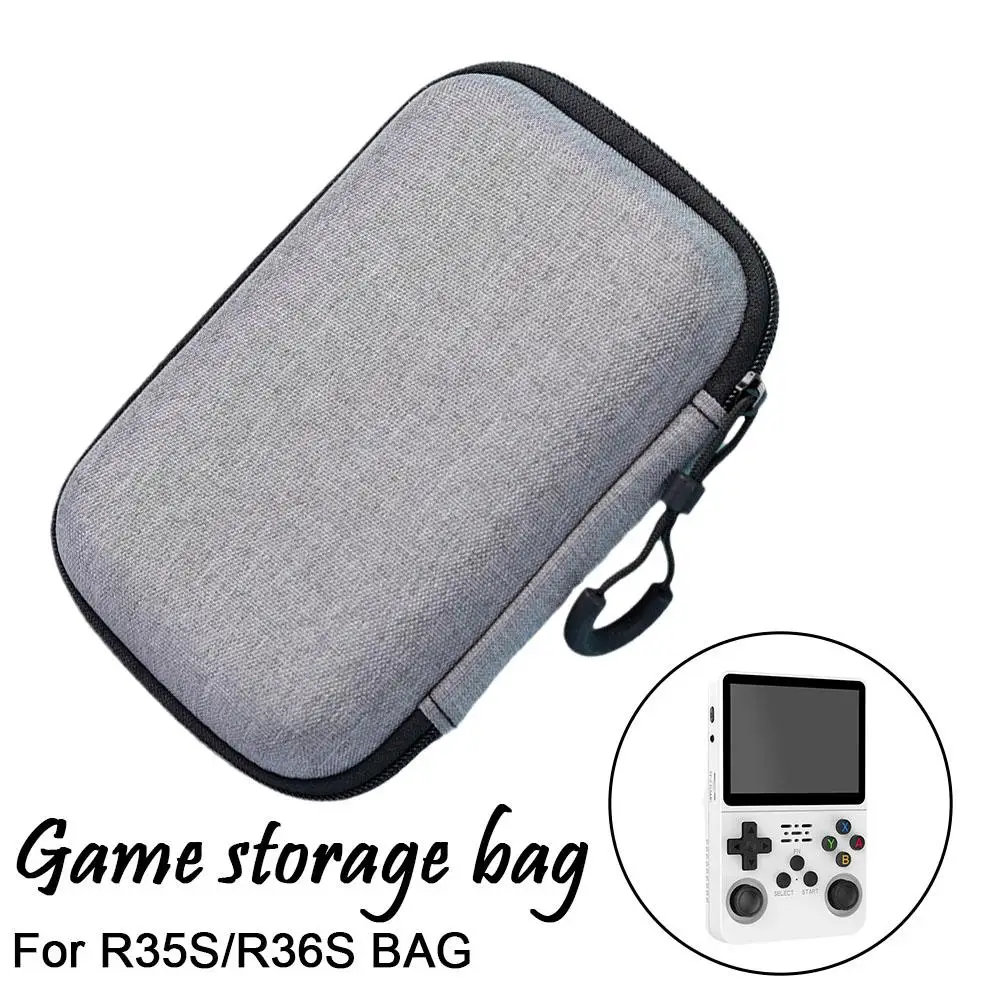 Étui de transport pour console portable R36S R35S, sac de rangement protecteur en EVA rigide avec doublure en tissu doux pour accessoires de console de jeu