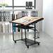 Flash Furniture Adjustable Drawing and Drafting Table with Black Frame and Dual Wheel Casters