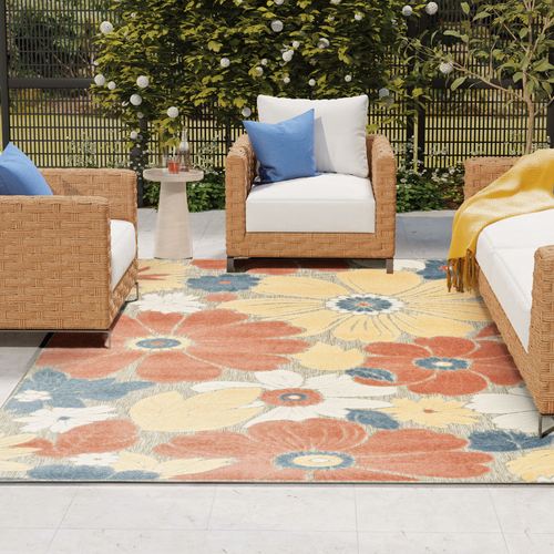 Juliet Rectangle Rug Multi Pastel 5'3"" x 7'5"", 5'3"" x 7'5"", Multi Pastel