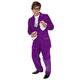 Fun Shack 90s Fancy Dress Costumes for Men, British Icon Fancy Dress, Purple Groovy Suit 60s Movie Mojo Costumes For Men - X-Large