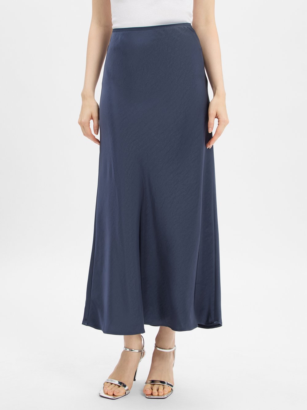 Neo Noir Satin-Maxirock Damen marine, 38