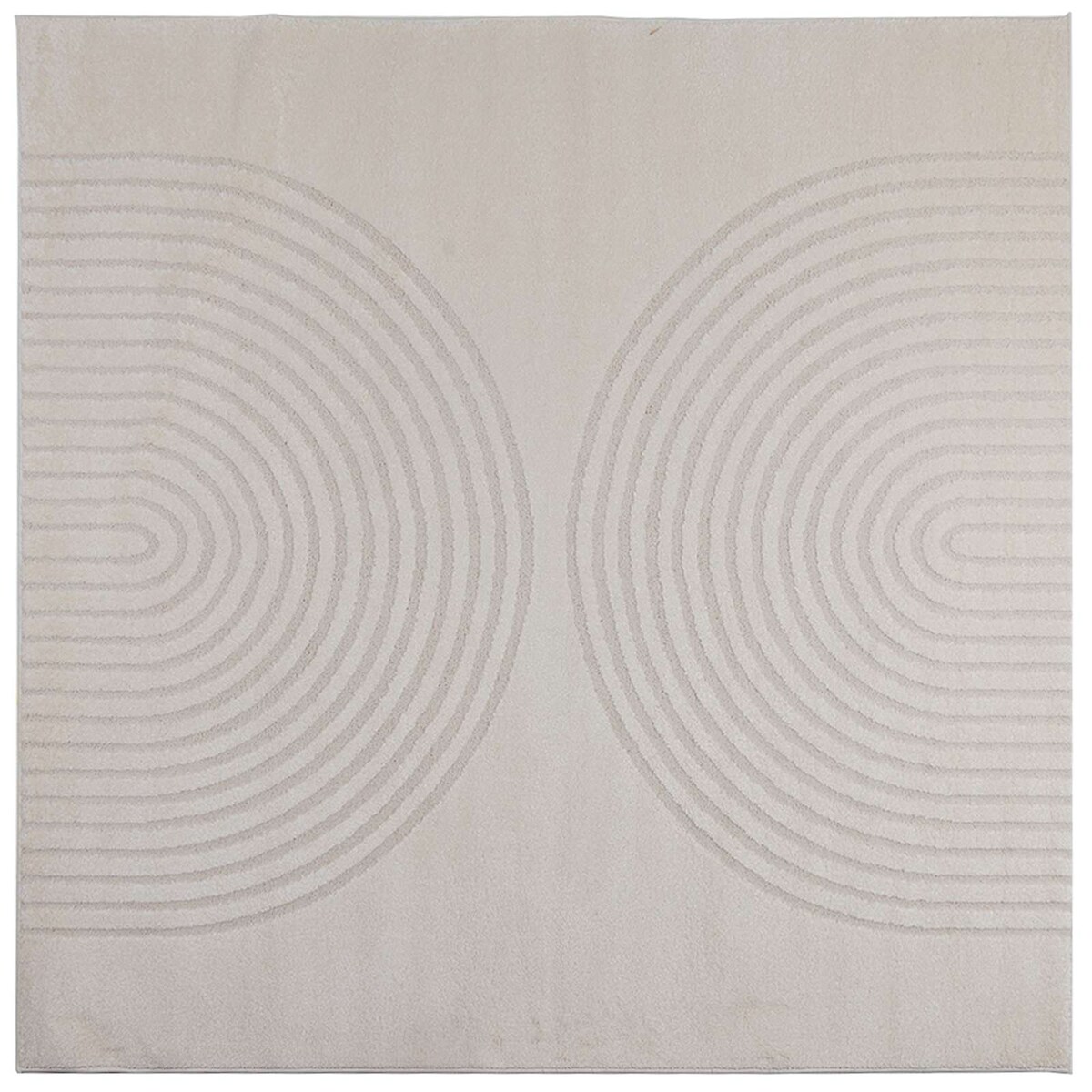 vidaXL Bereichsteppiche Quadratisch HUARTE Creme 120 x 120 cm Image