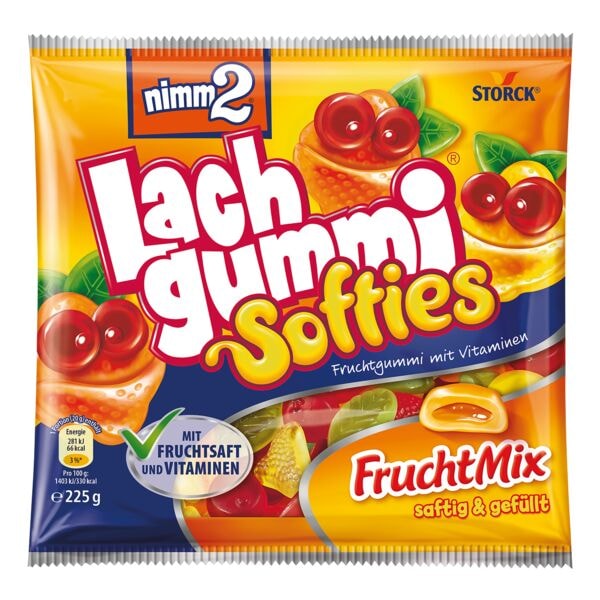 Nimm2 Fruchtgummi »Lachgummi Softies« 225g gelb Image