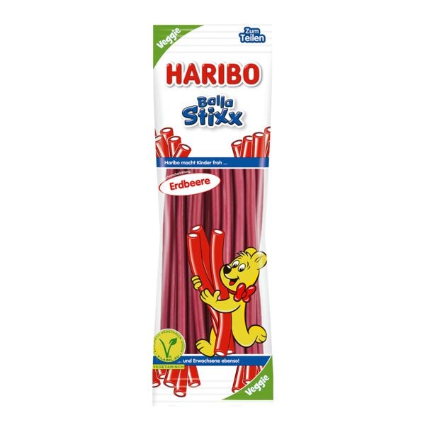 Haribo Fruchtgummi »Balla-Stixx Erdbeere« veggie, 200 g Image