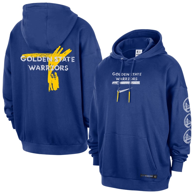 Sweat à capuche Nike Courtside des Golden State Warriors - Bleu Rush - Homme - Homme Taille: XL