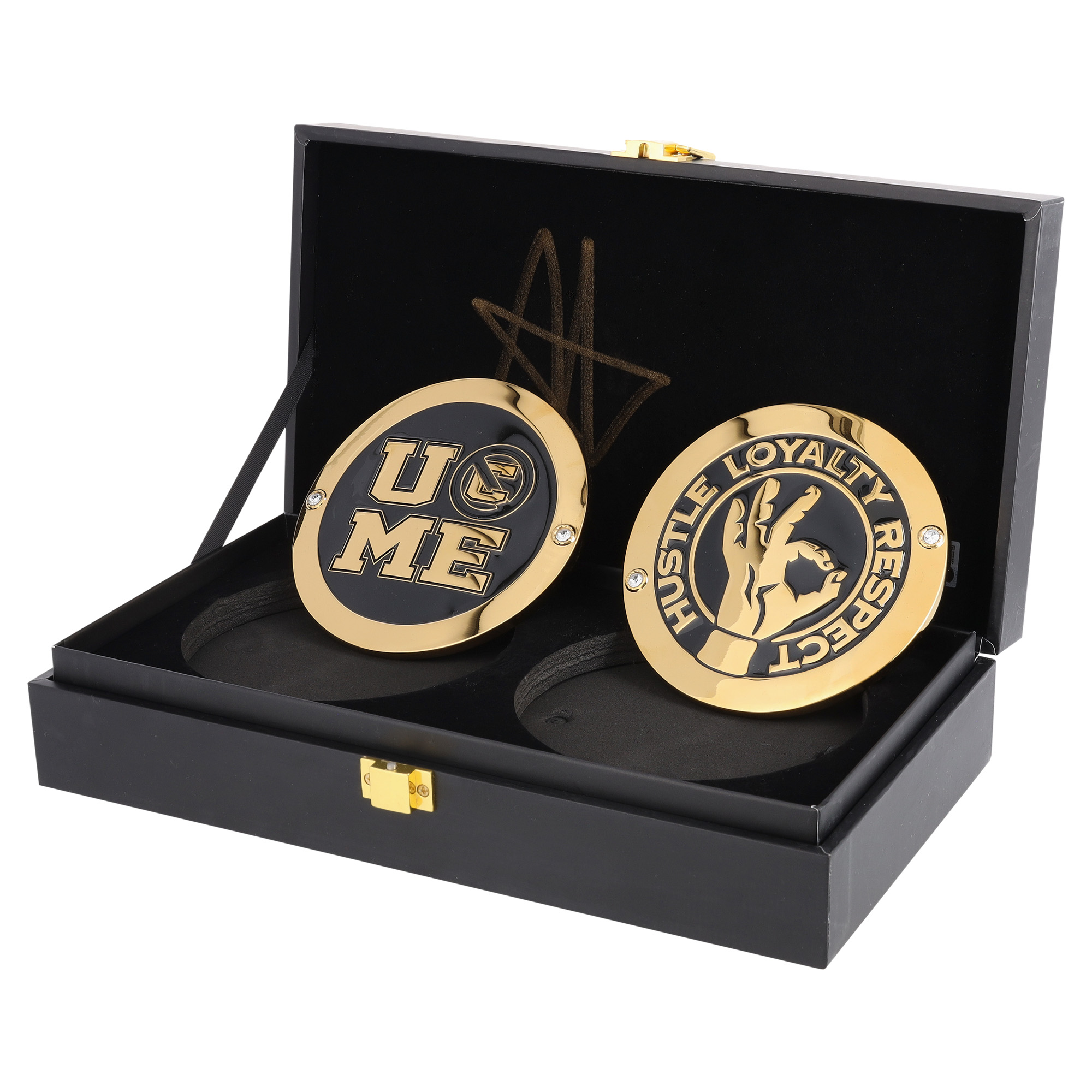"WWE John Cena Autogramm Championship Replica Side Plate Box Set"