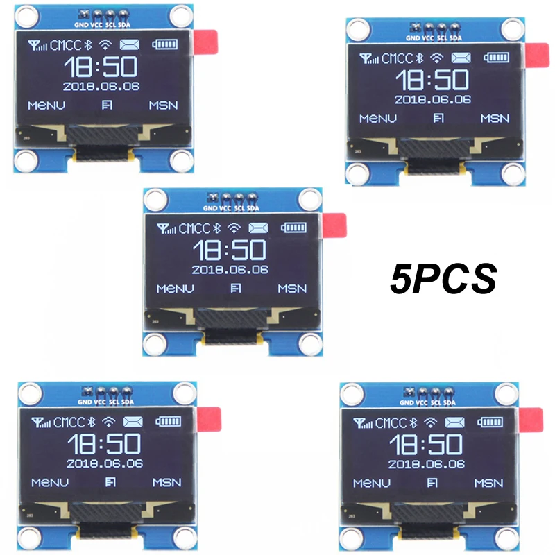 1/5 stücke 1,3 "1,3 zoll IIC I2C Serielle 128x64 SSH1106 Digitale OLED LCD Led-anzeige Weiß Blau modul Für Arduino 12864 LCD Bildschirm B Image