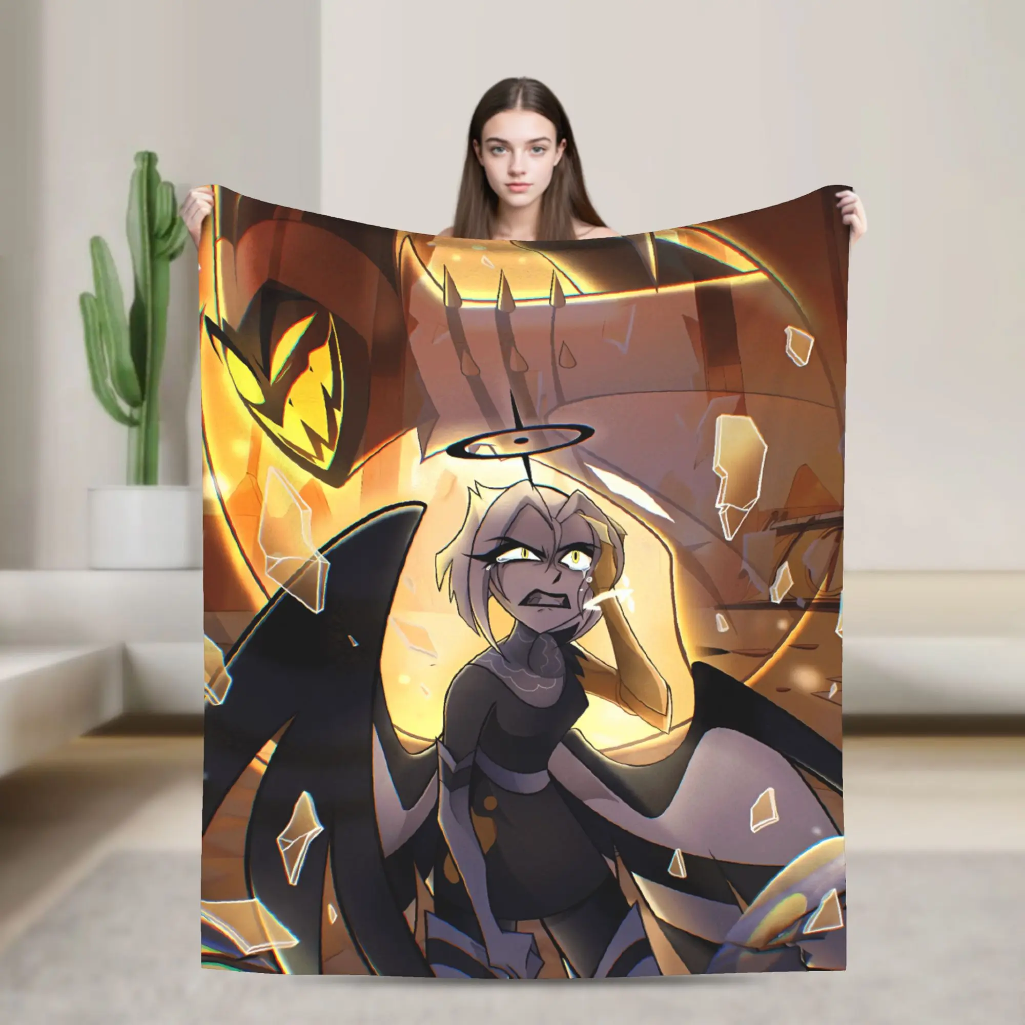 Hazbins Hoteling Game Decke, hochwertige warme Überwurfdecke, Winter, Kinder, Erwachsene, Heimdekoration, lustige Tagesdecke Image