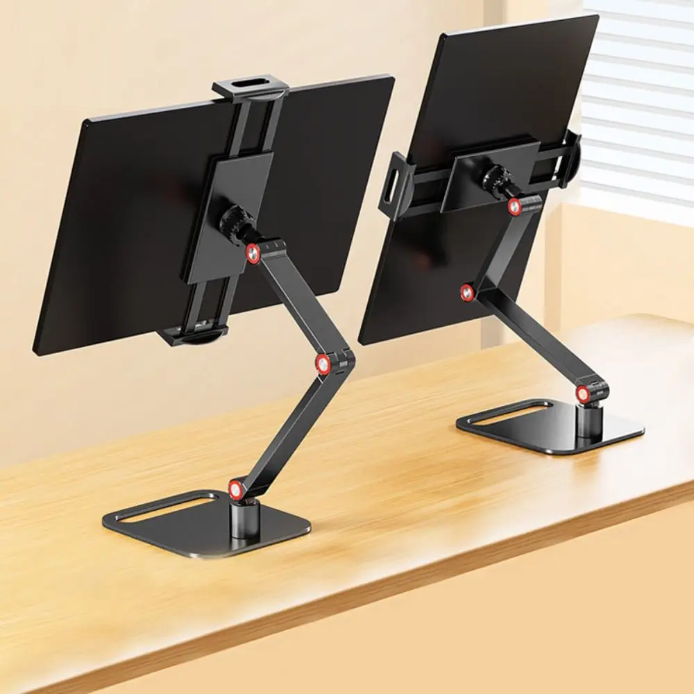 Universeller erweiterbarer Monitor-Schreibtischhalter, verstellbar um 360° ° Drehbarer Tablet-Ständer, faltbare Tablet-Halterung für 12–17 Zoll Image